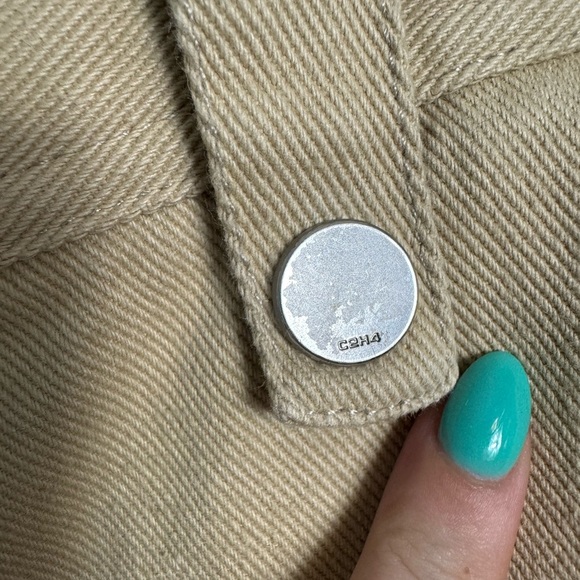 C2H4 Men’s Beige Khaki Construction Cargo Pants Size Medium - Picture 5 of 16